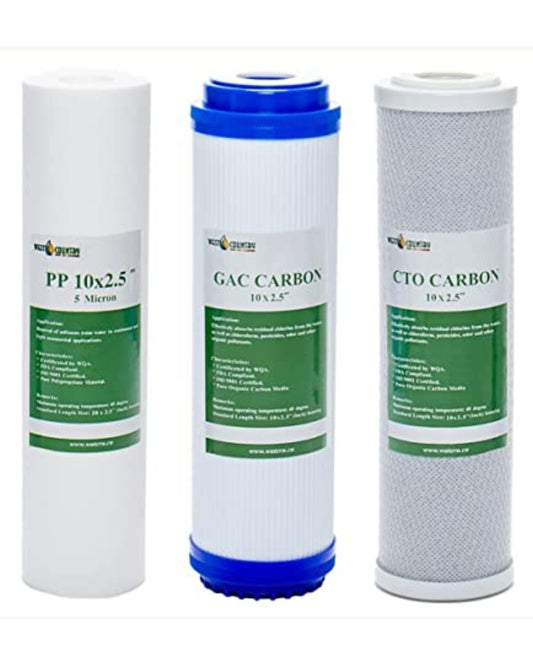Reverse Osmosis Filter Replacement Pack - 10" PP, CTO & GAC